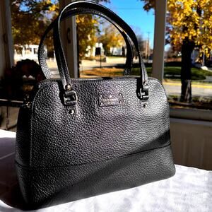 Kate Spade - Grove Court Lainey, 3 compartment handbag, Black Leather